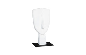 Phillips Collection Cycladic Head Sculpture - Timeless Aegean Elegance with Minimalist Design for Modern Interiors White, Small TH113564