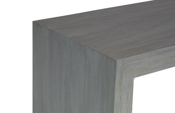 Phillips Collection Waterfall Console Table - Weathered Gray Suar Wood Design With Contemporary Style And Texture Gray Wood ,Suar Th114948