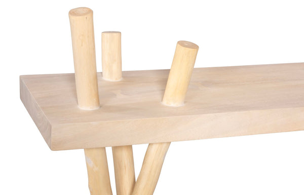 Phillips Collection Branch Console Table - Bleached Chamcha Wood Design For Modern Aesthetics & Timeless Sophistication Off White Wood ,Chamcha Wood Th115343