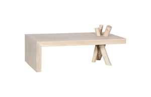 Phillips Collection Branch Waterfall Coffee Table – Bleached Chamcha Wood Design For Modern Natural Aesthetic Elegance Off White Wood ,Chamcha Wood Th115344