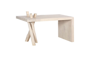 Phillips Collection Branch Waterfall Desk – Stylish Bleached Chamcha Wood Craftsmanship For Modern Home Office Elegance Off White Wood ,Chamcha Wood Th115345