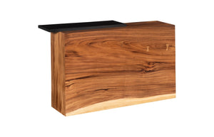 Phillips Collection Plateau Console Table With Off-centered Shelf - Rustic Elegance In Natural Acacia Wood Design Black,Brown Wood ,Chamcha Wood Th115349