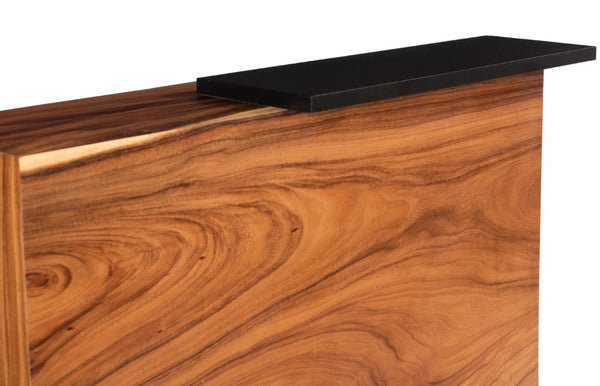 Phillips Collection Plateau Acacia Wood Console Table with Matte Black Shelf for Entryway or Living Room TH115349