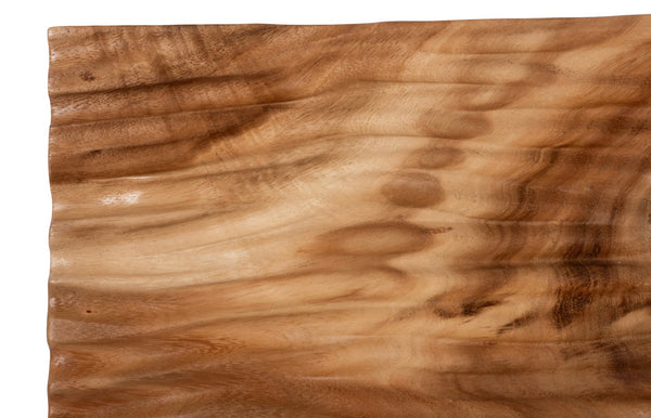 Phillips Collection Carved Wall Tile - Elegant Chamcha Wood Accent for Unique Feature Walls and Stylish Home Decor Natural, River TH115352