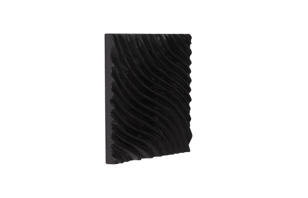 Phillips Collection Carved Wall Tile, Stunning Versatile Design For Custom Feature Walls And Elegant Home Décor Black Wood ,Chamcha Wood Th115354