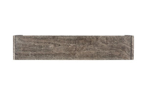 Phillips Collection Straightaway Solid Chamcha Wood Bench with Stone Gray Finish for Modern Entryway TH115357