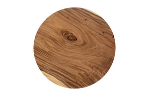 Phillips Collection Moon Round Chamcha Wood Coffee Table with Metal Base for Modern Living Rooms TH115359