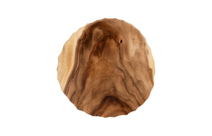 Phillips Collection Indent Sculptural Wooden Side Table – Artisanal Design with Tripod Base for Modern Living Spaces Natural, MD TH115367