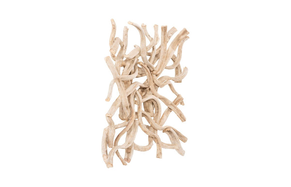 Phillips Collection Vine Wall Tile – Handcrafted Natural Artistry From Renewable Resources To Enhance Your Home Décor Brown,Off White Wood Th117214