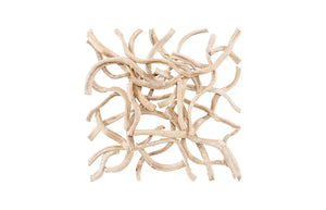 Phillips Collection Vine Wall Tile – Handcrafted Natural Artistry From Renewable Resources To Enhance Your Home Décor Brown,Off White Wood Th117214