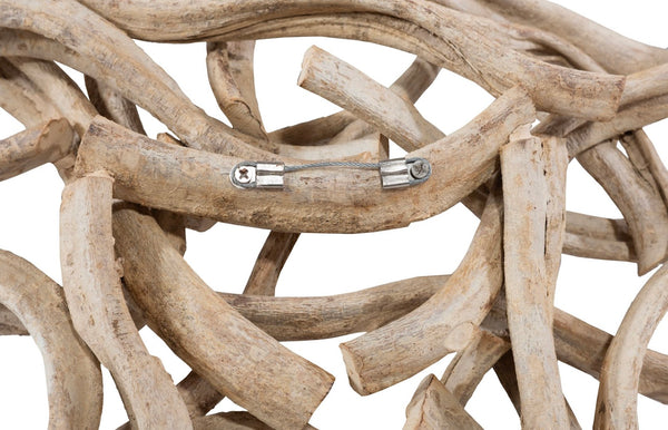 Phillips Collection Vine Wall Tile – Handcrafted Natural Artistry From Renewable Resources To Enhance Your Home Décor Brown,Off White Wood Th117214