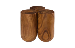 Phillips Collection Triflora Side Table: Sculptural Chamcha Wood Accent for Modern, Rustic, or Transitional Interiors Natural, Small TH119024