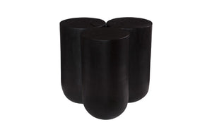 Phillips Collection Triflora Side Table: Sculptural Chamcha Wood Accent for Modern, Rustic, or Transitional Interiors Black, Small TH119025