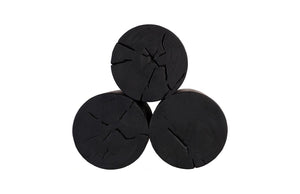 Phillips Collection Triflora Side Table: Sculptural Chamcha Wood Accent for Modern, Rustic, or Transitional Interiors Black, Large TH119028