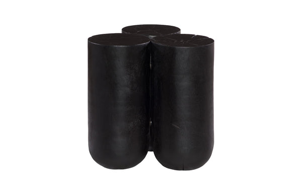 Phillips Collection Triflora Side Table: Sculptural Chamcha Wood Accent for Modern, Rustic, or Transitional Interiors Black, Large TH119028