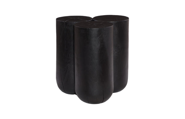 Phillips Collection Triflora Side Table: Sculptural Chamcha Wood Accent for Modern, Rustic, or Transitional Interiors Black, Large TH119028