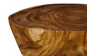 Phillips Collection Lathe Turned Solid Chamcha Wood Coffee Table Sculptural Organic Form for Modern Living Rooms Natural Large TH119030