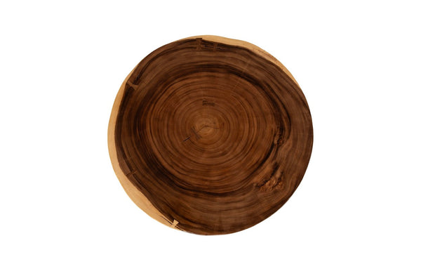 Phillips Collection Floating Round Coffee Table with Acrylic Legs - Modern Chamcha Wood Design for Stylish Living Spaces TH119069