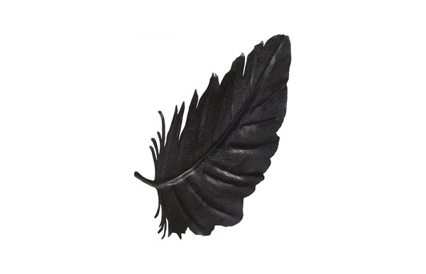 Phillips Collection Feather Wall Art Decor - Elegant Laser-Cut Metal Design in Matte Black for Modern Interiors SM TH119778