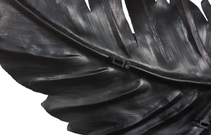 Phillips Collection Feather Wall Art Decor - Elegant Laser-Cut Metal Design in Matte Black for Modern Interiors SM TH119778