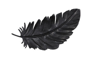 Phillips Collection Feather Wall Art Decor - Elegant Laser-Cut Metal Design in Matte Black for Modern Interiors SM TH119778