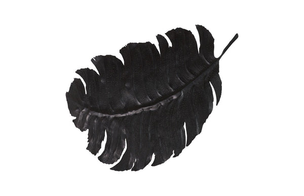 Phillips Collection Feather Wall Art Decor - Elegant Laser-Cut Metal Design in Matte Black for Modern Interiors LG TH119779