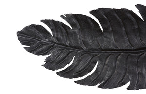 Phillips Collection Feather Wall Art Decor - Elegant Laser-Cut Metal Design in Matte Black for Modern Interiors LG TH119779