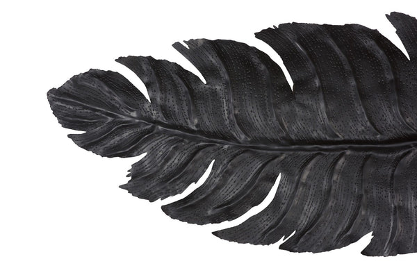 Phillips Collection Feather Wall Art Decor - Elegant Laser-Cut Metal Design in Matte Black for Modern Interiors LG TH119779