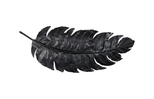 Phillips Collection Feather Wall Art Decor - Elegant Laser-Cut Metal Design in Matte Black for Modern Interiors LG TH119779