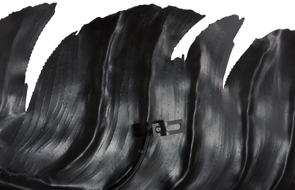 Phillips Collection Feather Wall Art Decor - Elegant Laser-Cut Metal Design in Matte Black for Modern Interiors LG TH119779