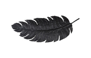 Phillips Collection Feather Wall Art Decor - Elegant Laser-Cut Metal Design in Matte Black for Modern Interiors LG TH119779