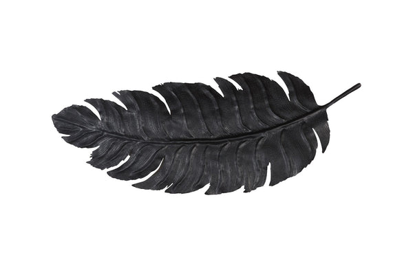 Phillips Collection Feather Wall Art Decor - Elegant Laser-Cut Metal Design in Matte Black for Modern Interiors LG TH119779