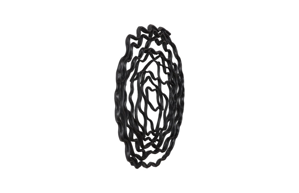 Phillips Collection Vine Wall Flower Décor - Handcrafted Black Wood Sculpture for Modern or Classic Interiors Large TH120058
