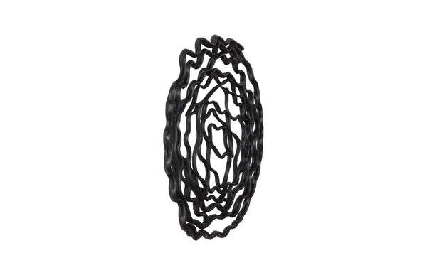 Phillips Collection Vine Wall Flower Décor - Handcrafted Black Wood Sculpture for Modern or Classic Interiors Large TH120058