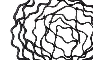 Phillips Collection Vine Wall Flower Décor - Handcrafted Black Wood Sculpture for Modern or Classic Interiors Large TH120058
