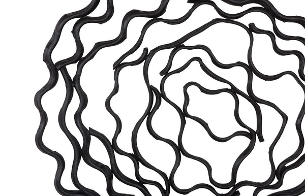 Phillips Collection Vine Wall Flower Décor - Handcrafted Black Wood Sculpture for Modern or Classic Interiors Large TH120058
