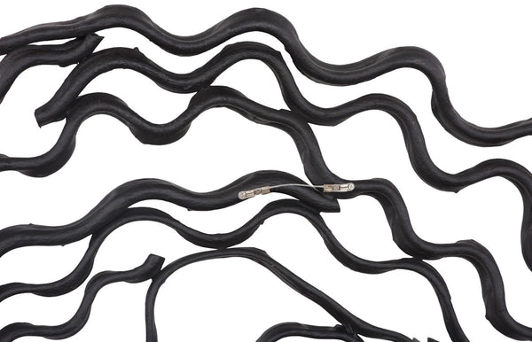 Phillips Collection Vine Wall Flower Décor - Handcrafted Black Wood Sculpture for Modern or Classic Interiors Large TH120058