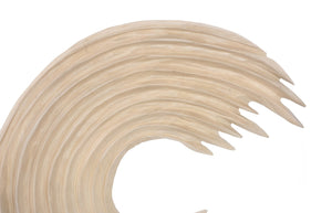 Phillips Collection Swoop Wall Art - Asymmetrical Bleached Wood Sculpture for Modern and Coastal Home Decor Small TH120060