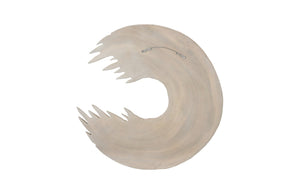 Phillips Collection Swoop Wall Art - Asymmetrical Bleached Wood Sculpture for Modern and Coastal Home Decor Small TH120060