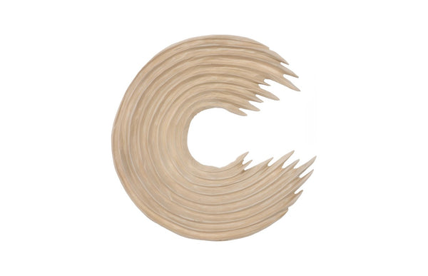 Phillips Collection Swoop Wall Art - Asymmetrical Bleached Wood Sculpture for Modern and Coastal Home Decor Small TH120060