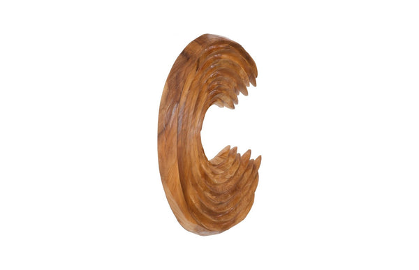 Phillips Collection Swoop Wall Art Sculpture in Natural Wood - Asymmetrical Design for Modern Home Décor and Style Small TH120061