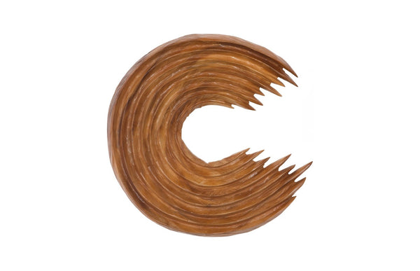 Phillips Collection Swoop Wall Art Sculpture in Natural Wood - Asymmetrical Design for Modern Home Décor and Style Small TH120061