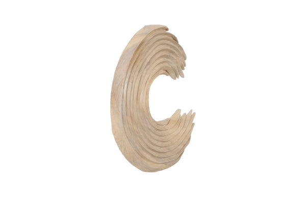 Phillips Collection Swoop Wall Art - Asymmetrical Bleached Wood Sculpture for Modern and Coastal Home Decor Large TH120062