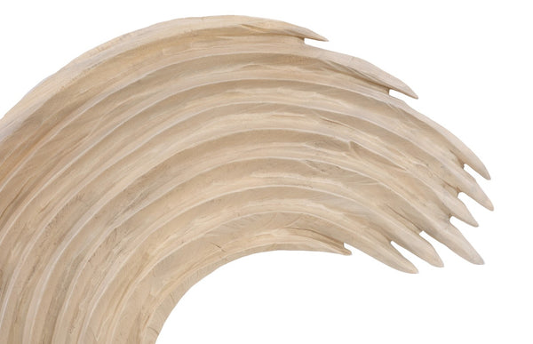 Phillips Collection Swoop Wall Art - Asymmetrical Bleached Wood Sculpture for Modern and Coastal Home Decor Large TH120062