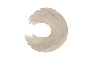 Phillips Collection Swoop Wall Art - Asymmetrical Bleached Wood Sculpture for Modern and Coastal Home Decor Large TH120062