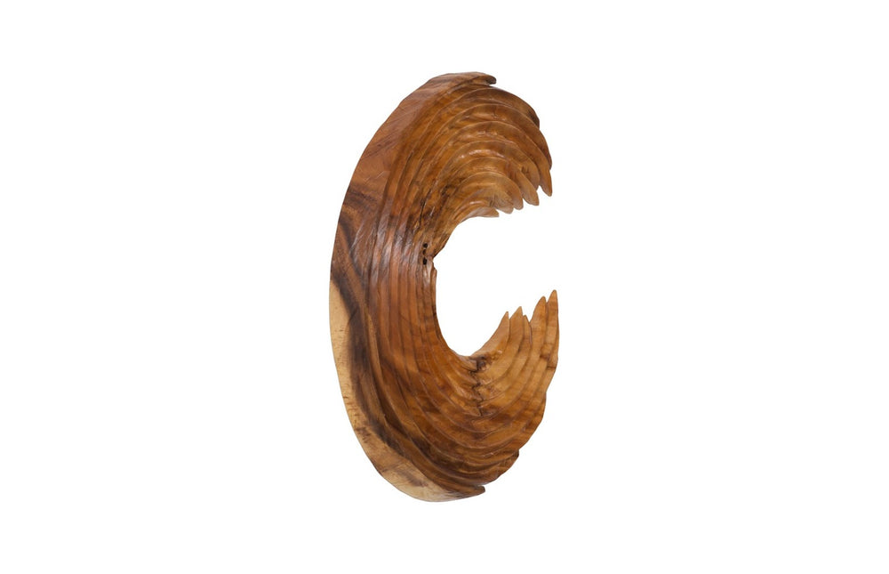 Phillips Collection Swoop Wall Art Sculpture in Natural Wood - Asymmetrical Design for Modern Home Décor and Style Large TH120063