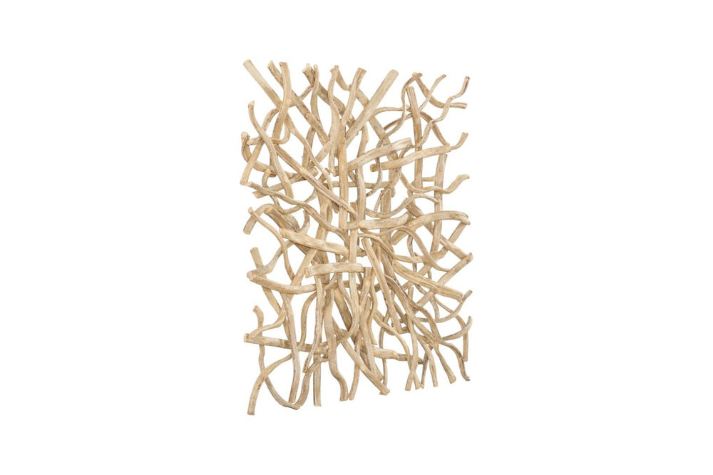 Phillips Collection Vine Wall Panel Bleached Natural Dried Sculptural Organic Decor for Bohemian Spaces TH120066