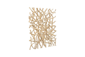 Phillips Collection Vine Wall Panel Bleached Natural Dried Sculptural Organic Decor for Bohemian Spaces TH120066