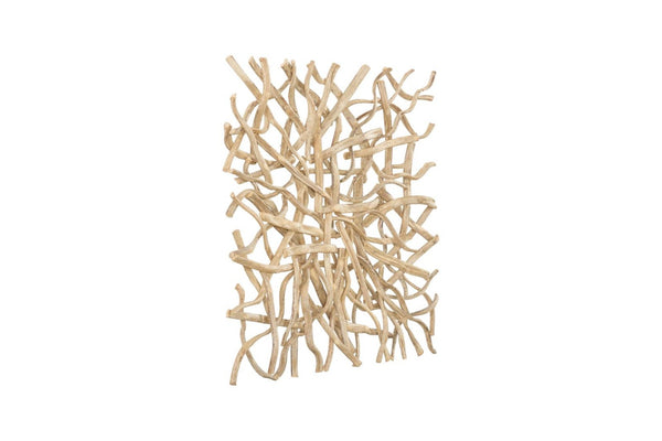 Phillips Collection Vine Wall Panel Bleached Natural Dried Sculptural Organic Decor for Bohemian Spaces TH120066