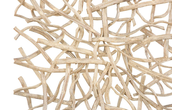 Phillips Collection Vine Wall Panel Bleached Natural Dried Sculptural Organic Decor for Bohemian Spaces TH120066